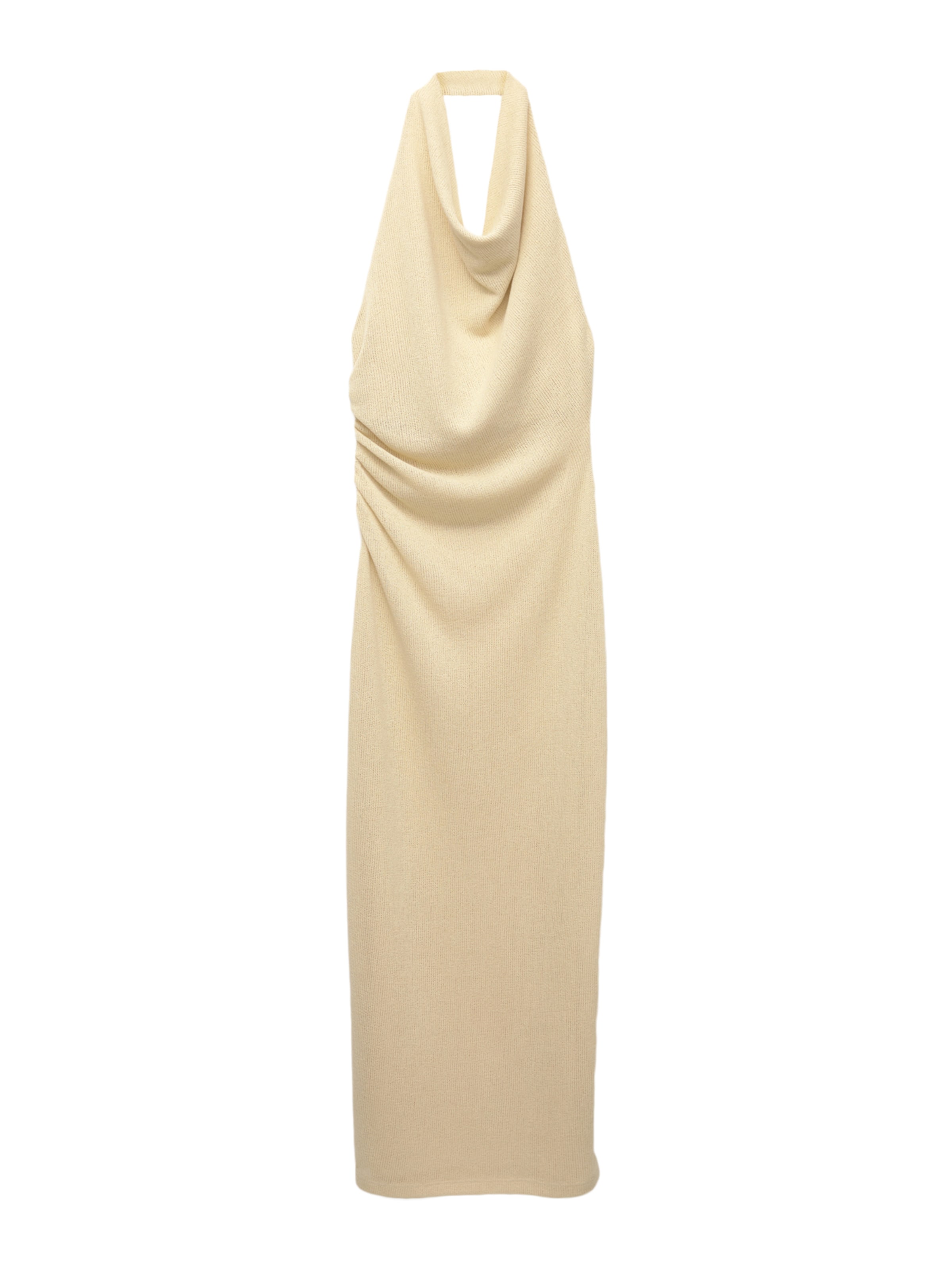 Pull&amp;BearPletena haljina - smeđa boja: prednji dio