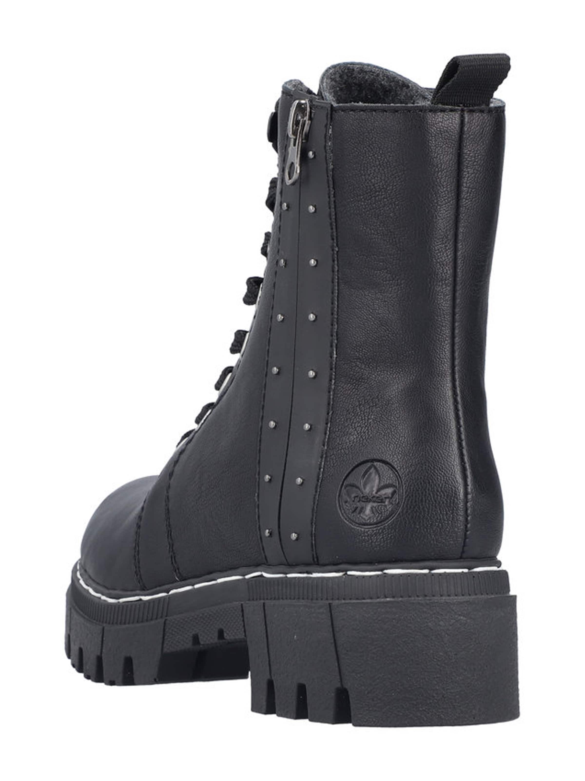 Rieker Lace-up bootie in Black