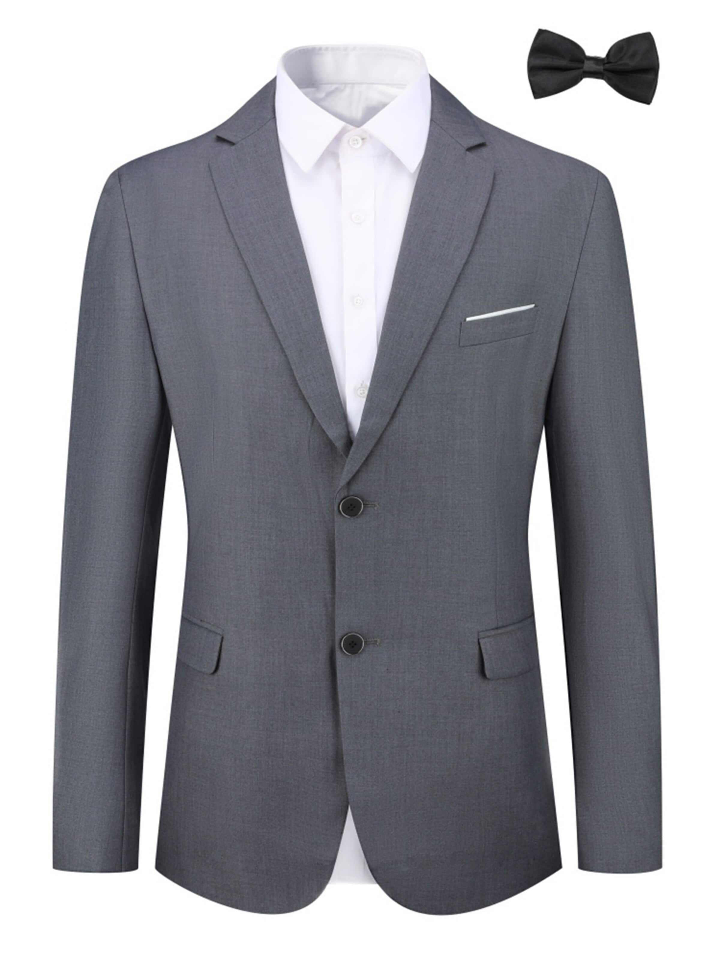 YOUTHUP Suit Jacket in Grey: front