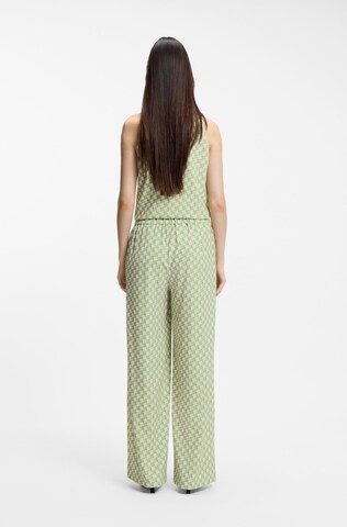 HUGO Wide leg Pants 'Haseli-1' in Green
