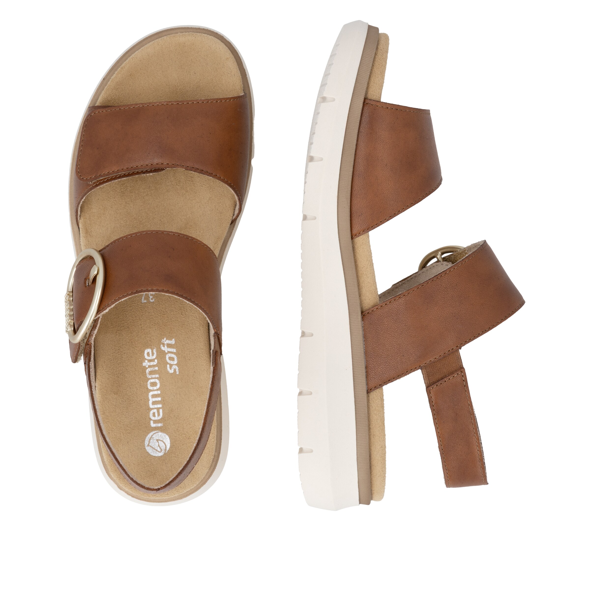 REMONTE Strap Sandals in Brown
