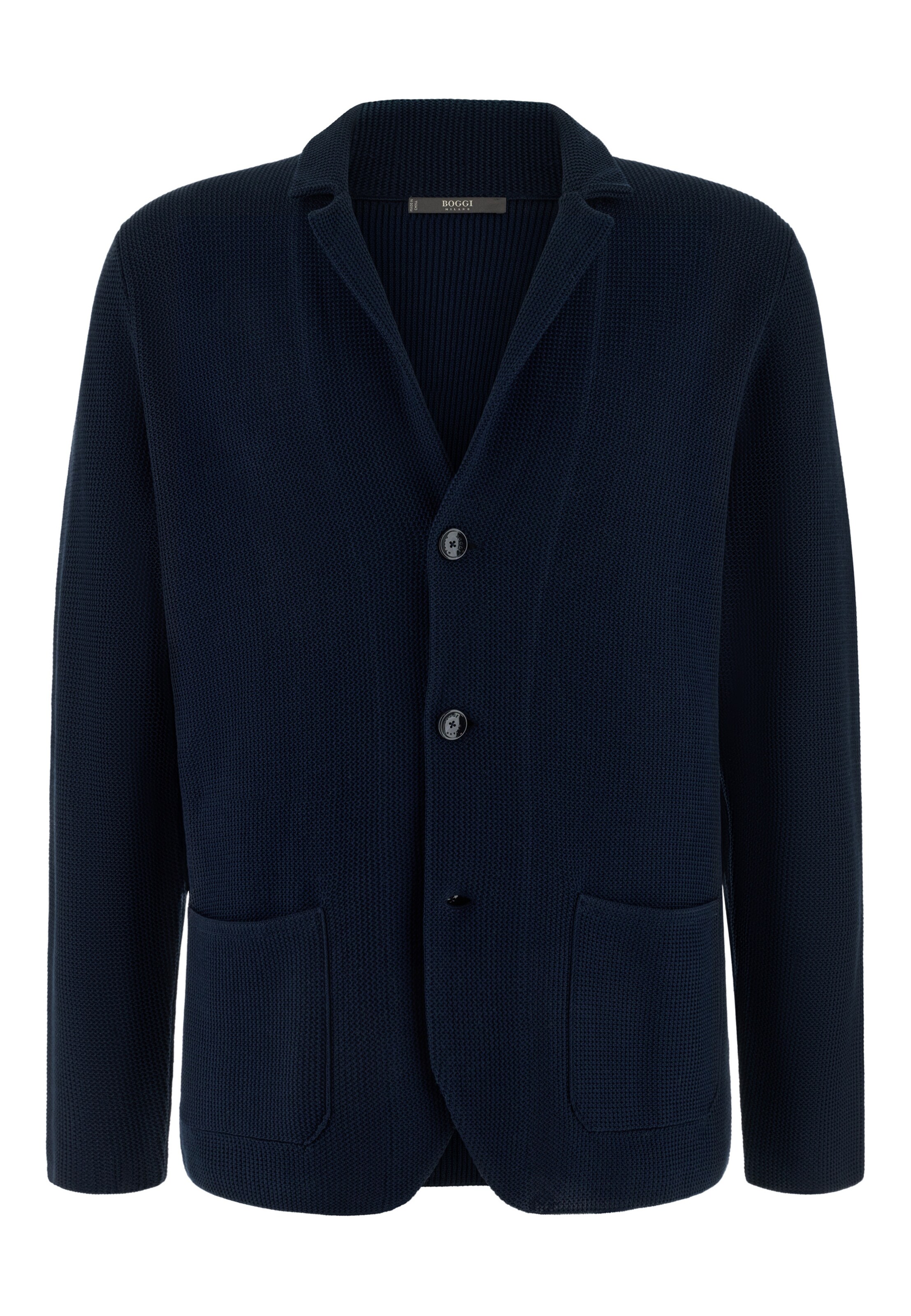 Vestes en maille Boggi Milano en bleu : devant