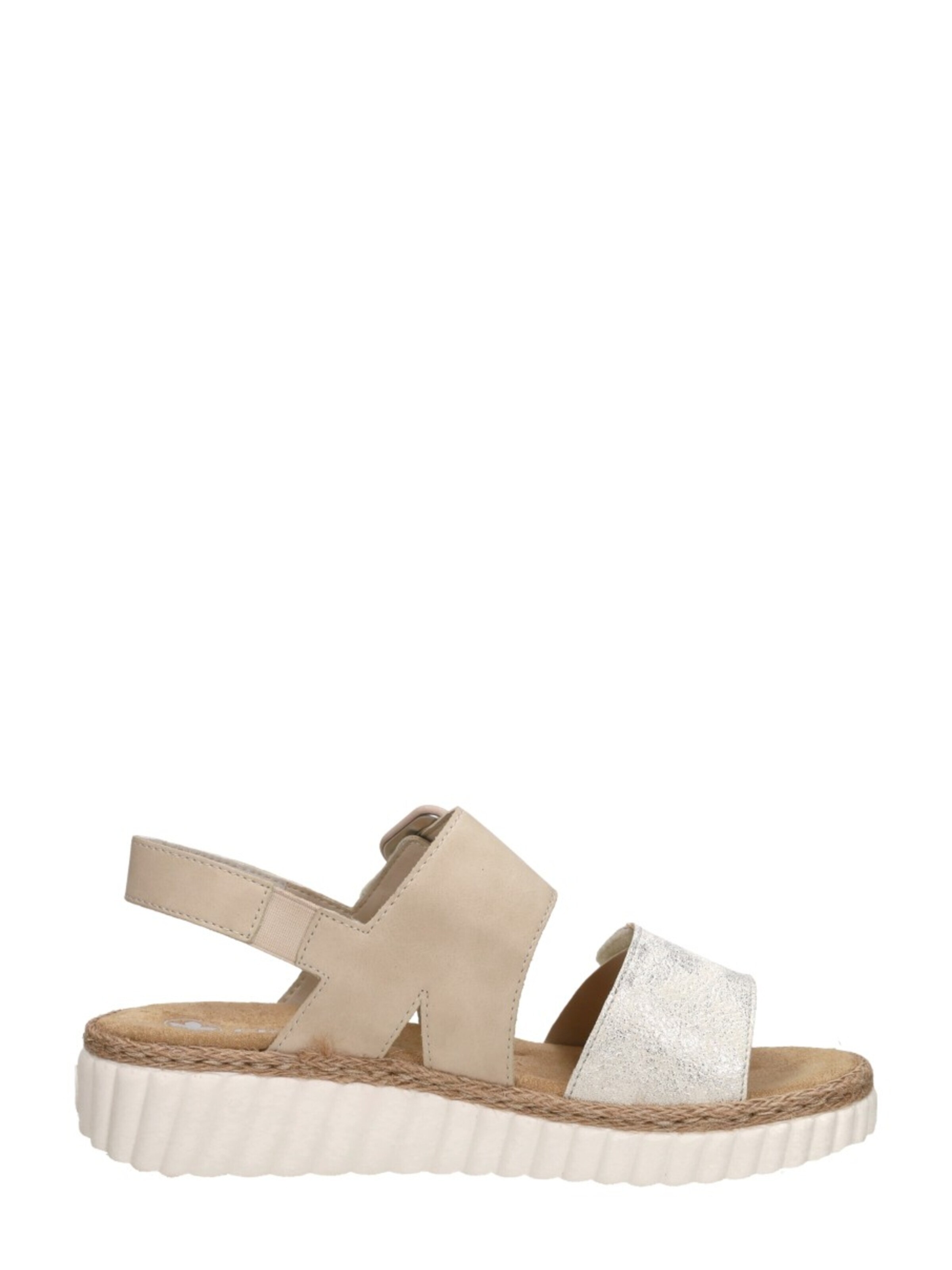 Rieker Sandal 'Sandalen Plat' in Beige