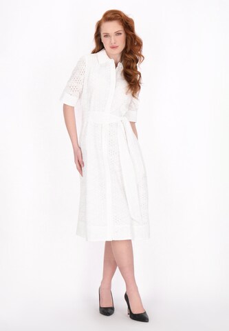 DreiMaster Klassik - Vestido camisero en blanco