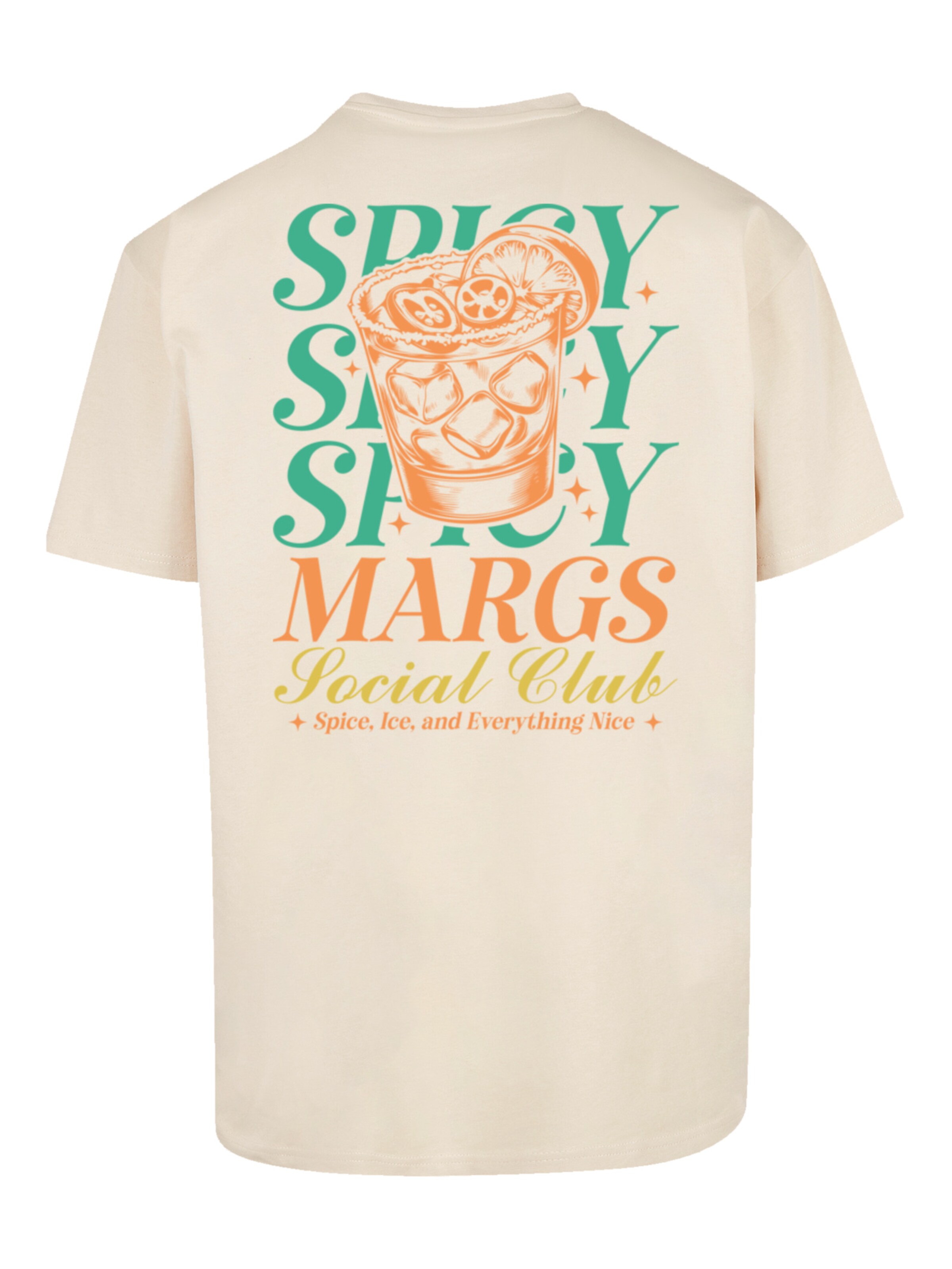 T-Shirt 'Spicy Margarita Social Club' F4NT4STIC en beige