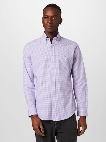 Polo Ralph Lauren Regular Fit Skjorte i lilla: forside