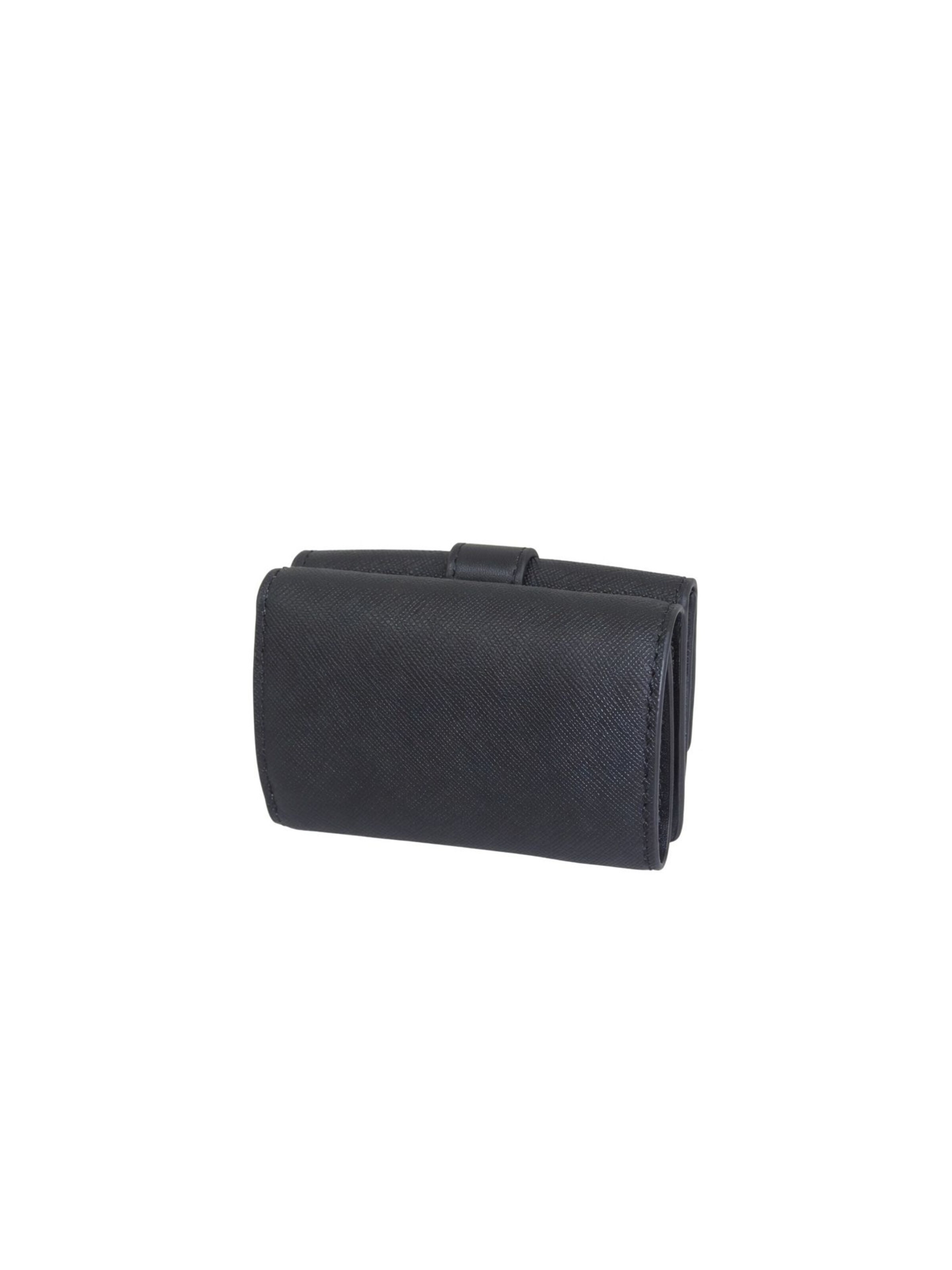 Michael Kors Portemonnee 'Money Pieces Extra-Small Flap Trifold' in Zwart