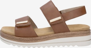 REMONTE Sandals 'Basic' in Brown: front