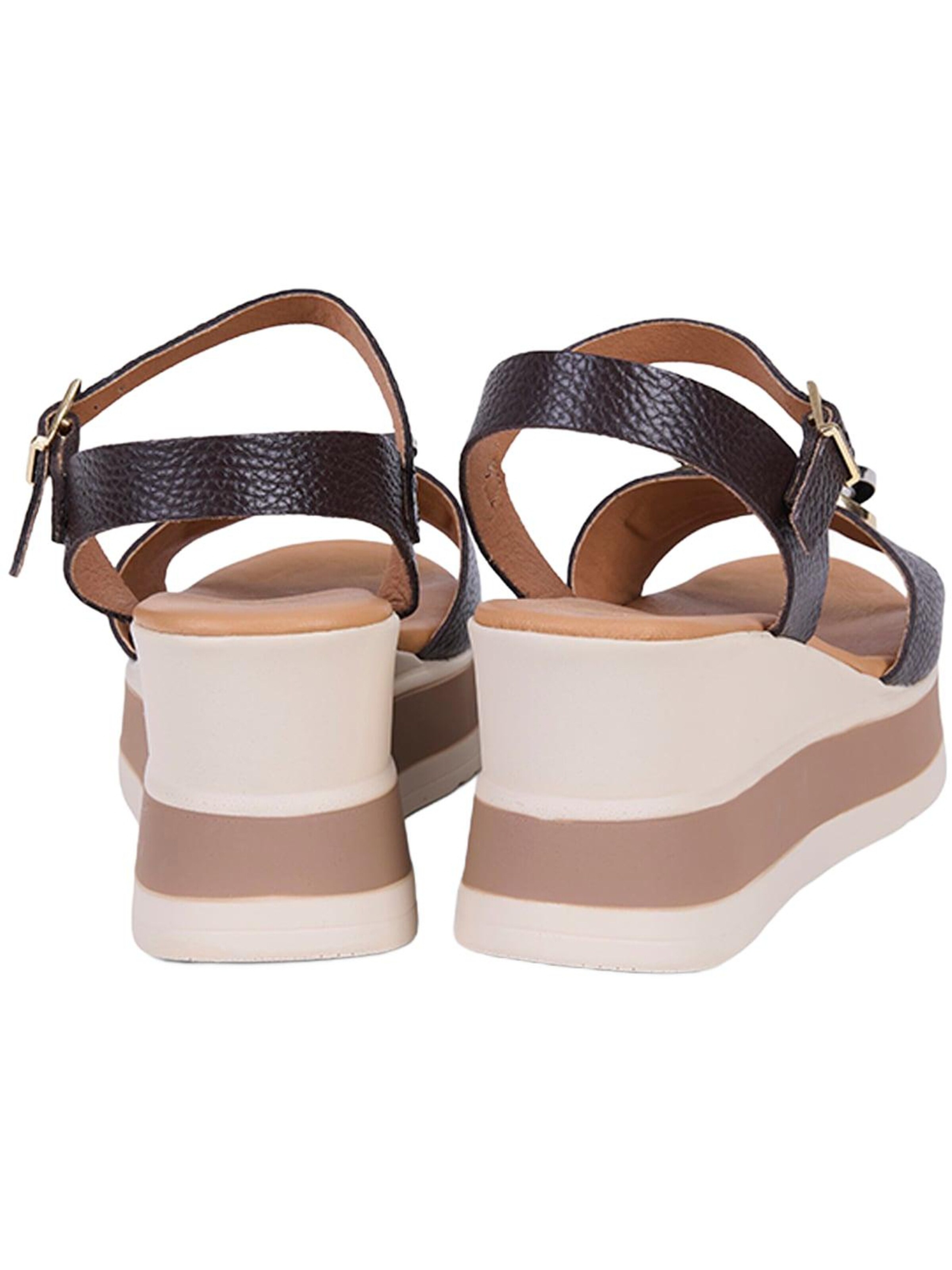 Desa T-bar sandals 'Keilsandalen' in Brown