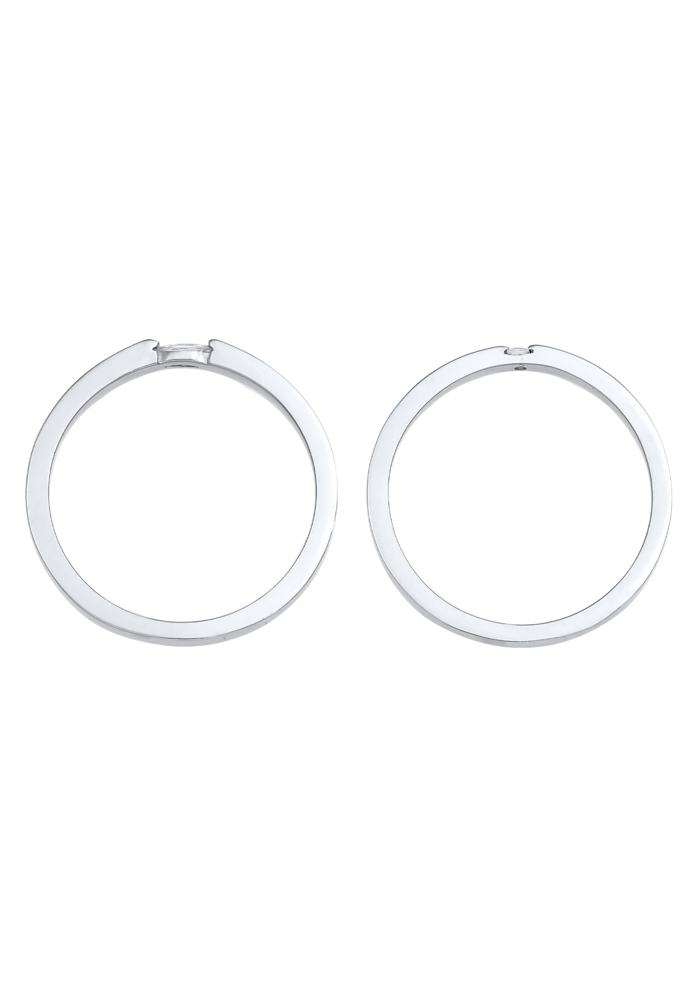ELLI Jewelry set 'Kristall Ring' in Silver