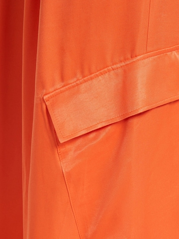 Bershka Wide leg Cargobroek in Oranje