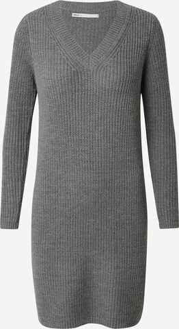 ONLY Knitted dress 'Melton' in Grey: front