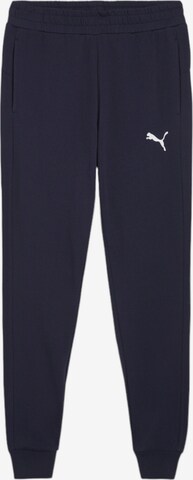 PUMA Tapered Workout Pants 'GOAL' in Blue: front