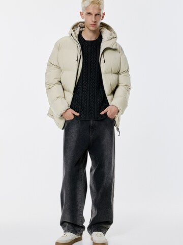 Pull&Bear Téli dzseki - szürke: elől