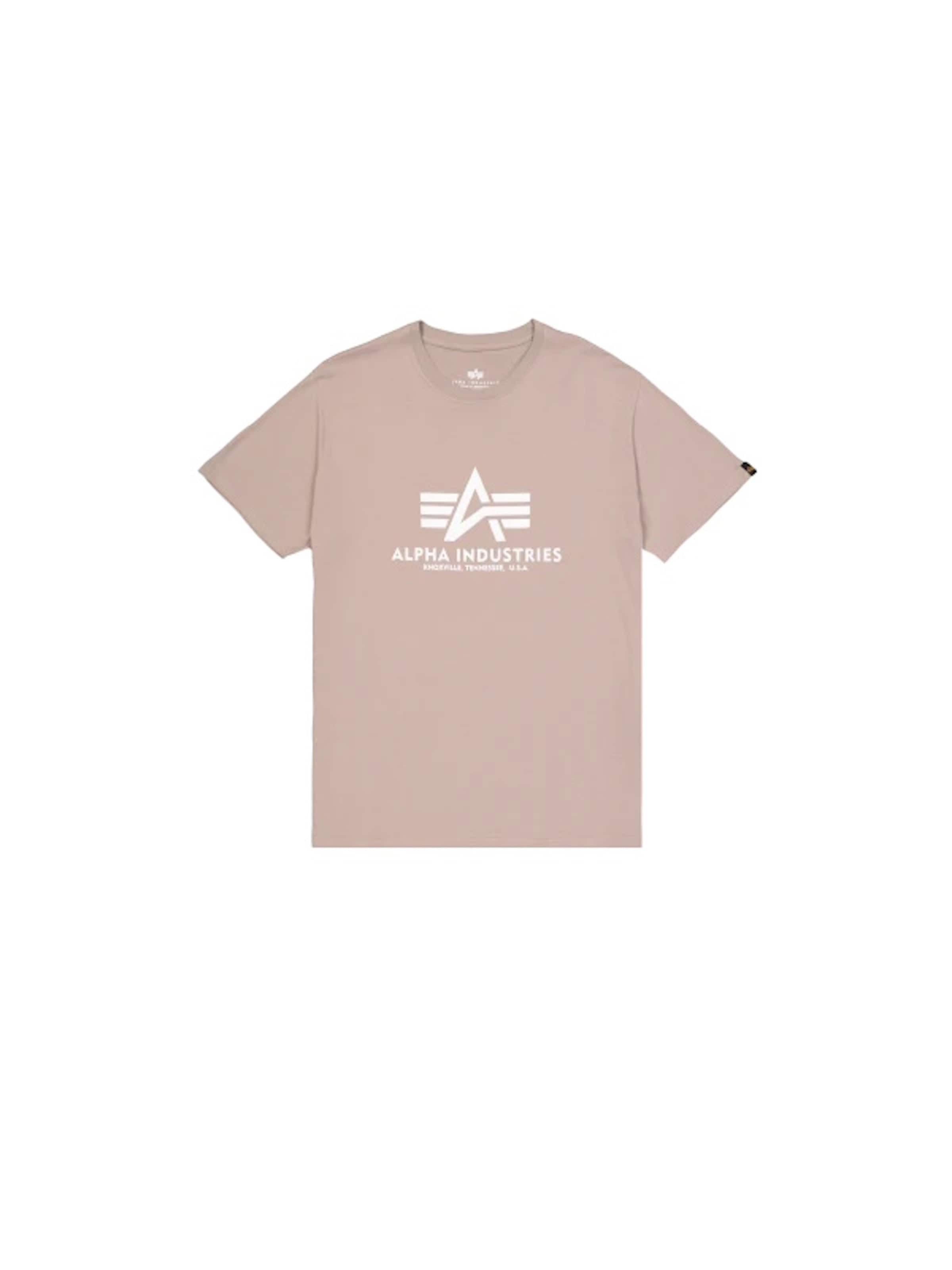 ALPHA INDUSTRIES T-Shirt 'Basic' in Beige: Vorderseite