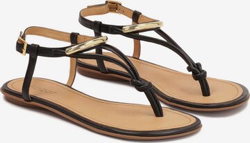 Kazar T-Bar Sandals in Black