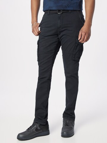 INDICODE JEANS regular Cargobukser 'Villiam' i sort: forside