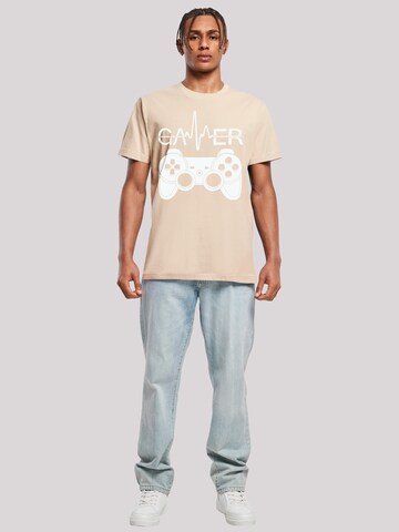 F4NT4STIC Shirt 'Gamer Heartbeat' in Beige