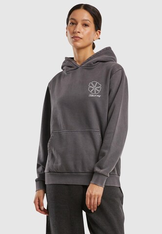 Miss Tee Sweatshirt 'One Line Flowers' in Grey