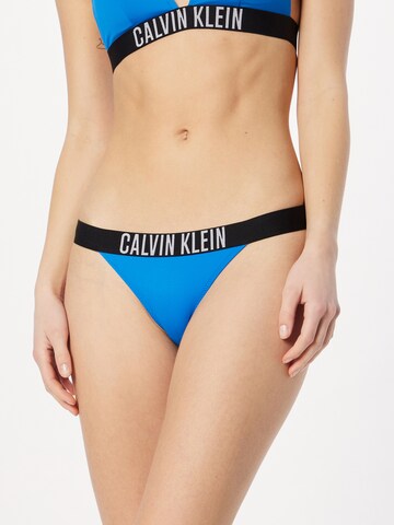 Calvin Klein Swimwear Bikini Bottoms in Blue: front