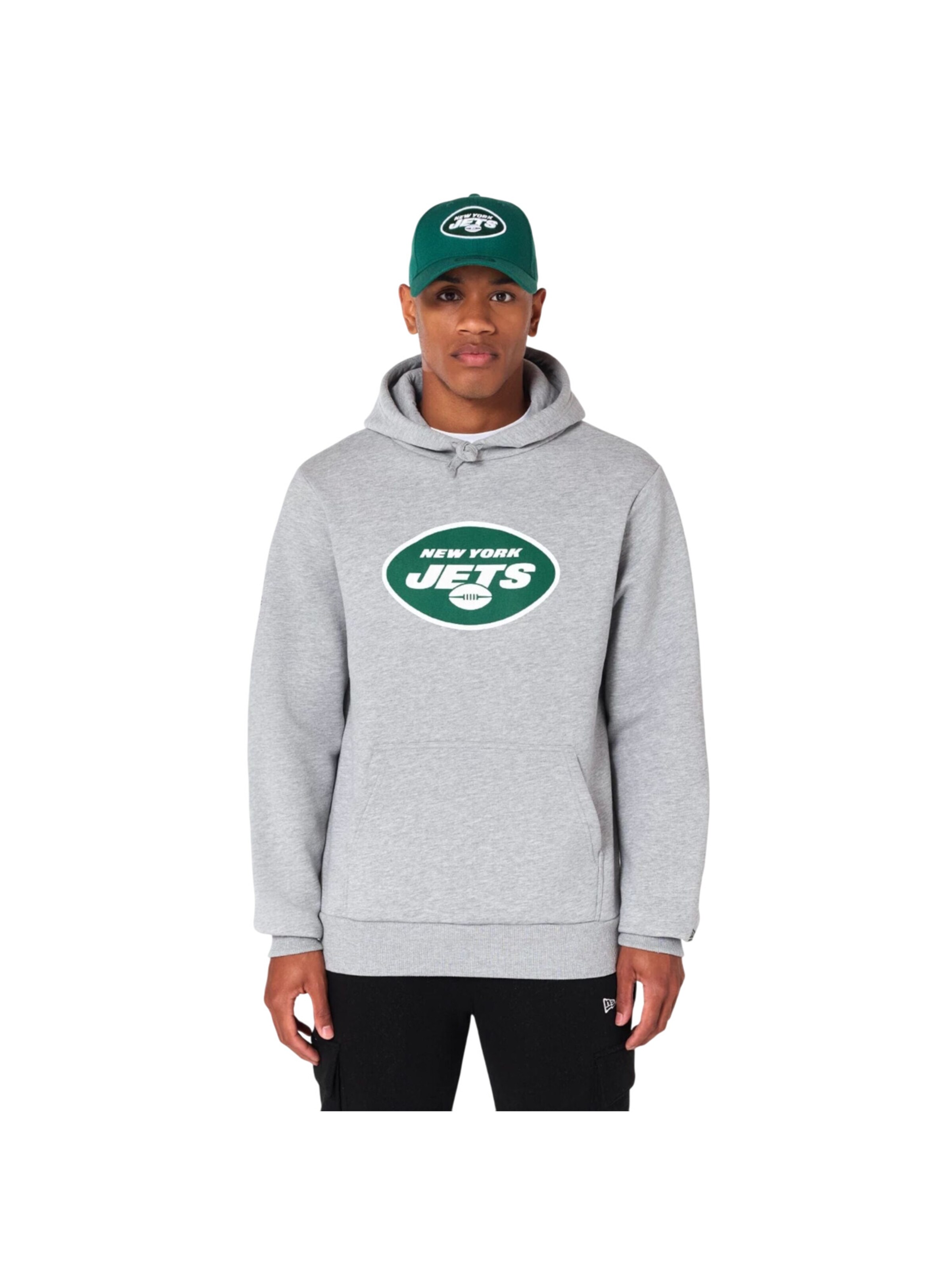 NEW ERA Sweatshirt 'NFL New York Jets Logo' in Grey: front