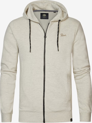 Petrol Industries Sweat jacket in White: front