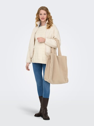 Only Maternity Fleecejacke 'OLMMAMA' in Beige