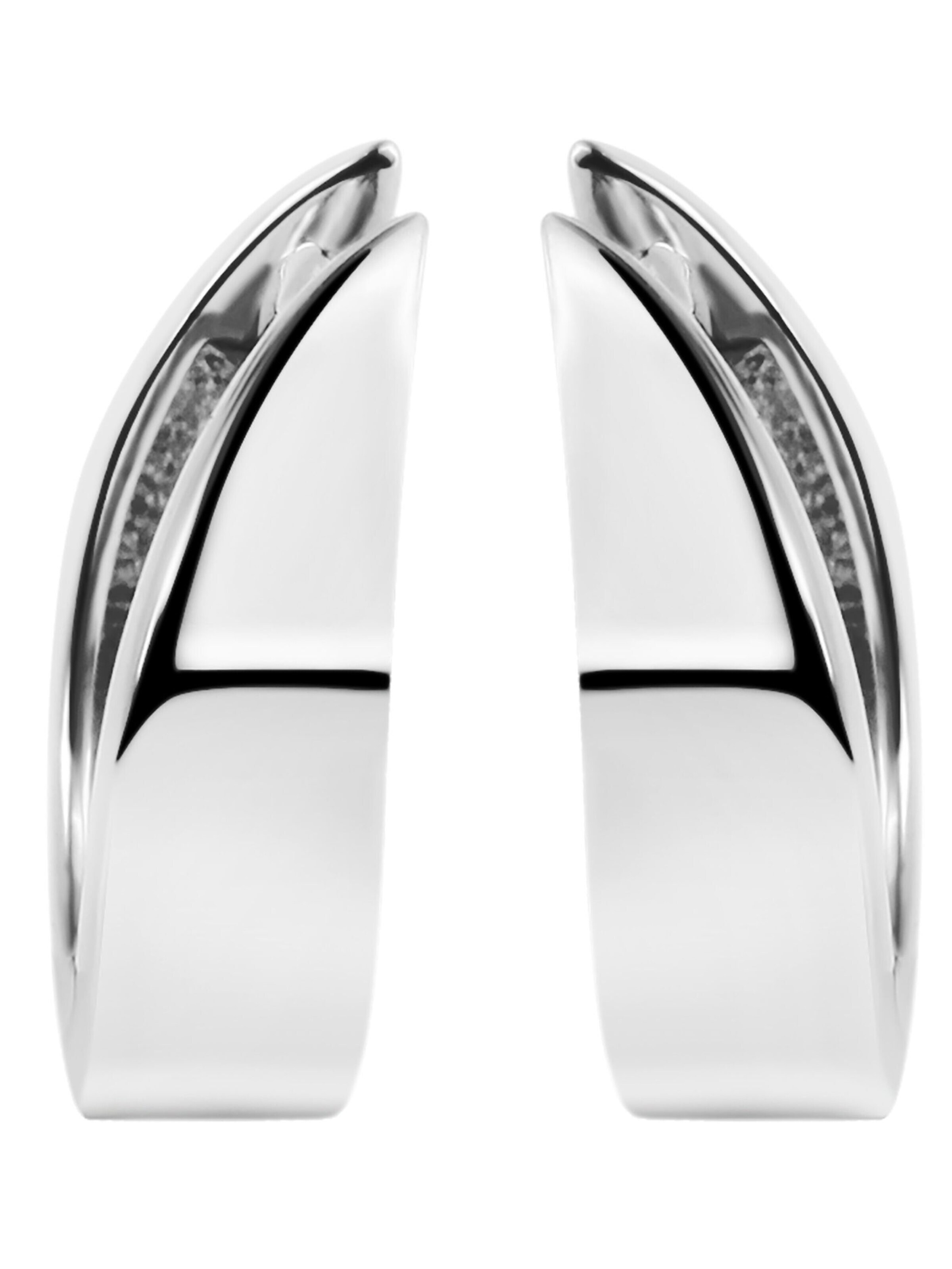 Akzent Earrings '"Allya" aus 925 Sterlingsilber, rhodiniert, langlebig' in Silver: front