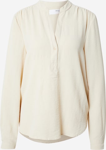 Chemisier SELECTED en beige : devant