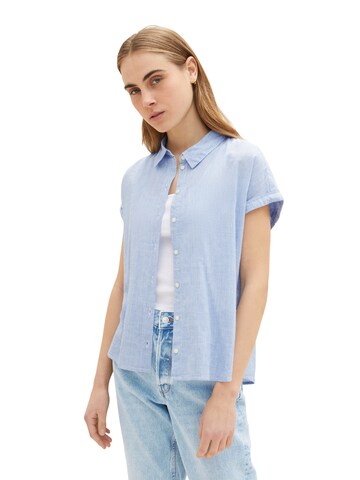 TOM TAILOR DENIM Bluse in Blau