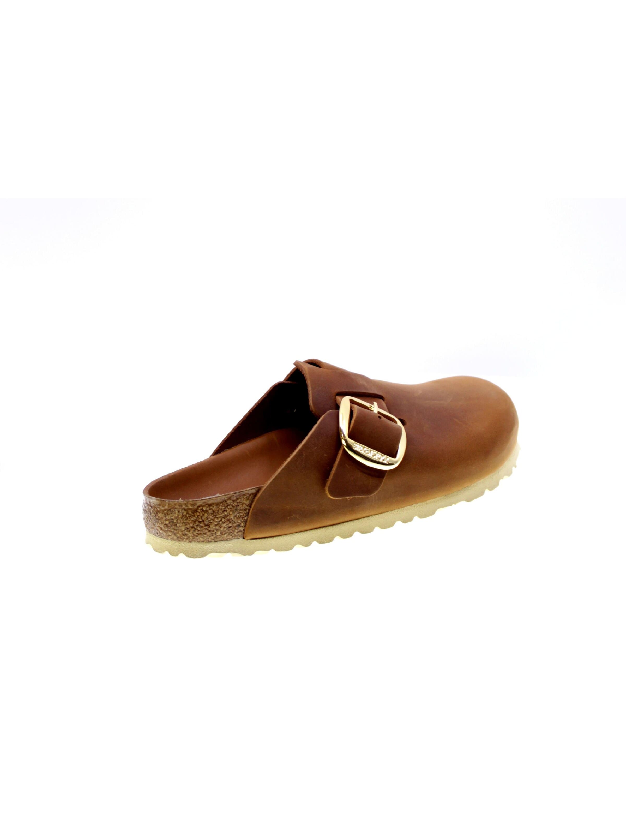 BIRKENSTOCK - Zapatillas de casa 'Boston' en marrón: frente