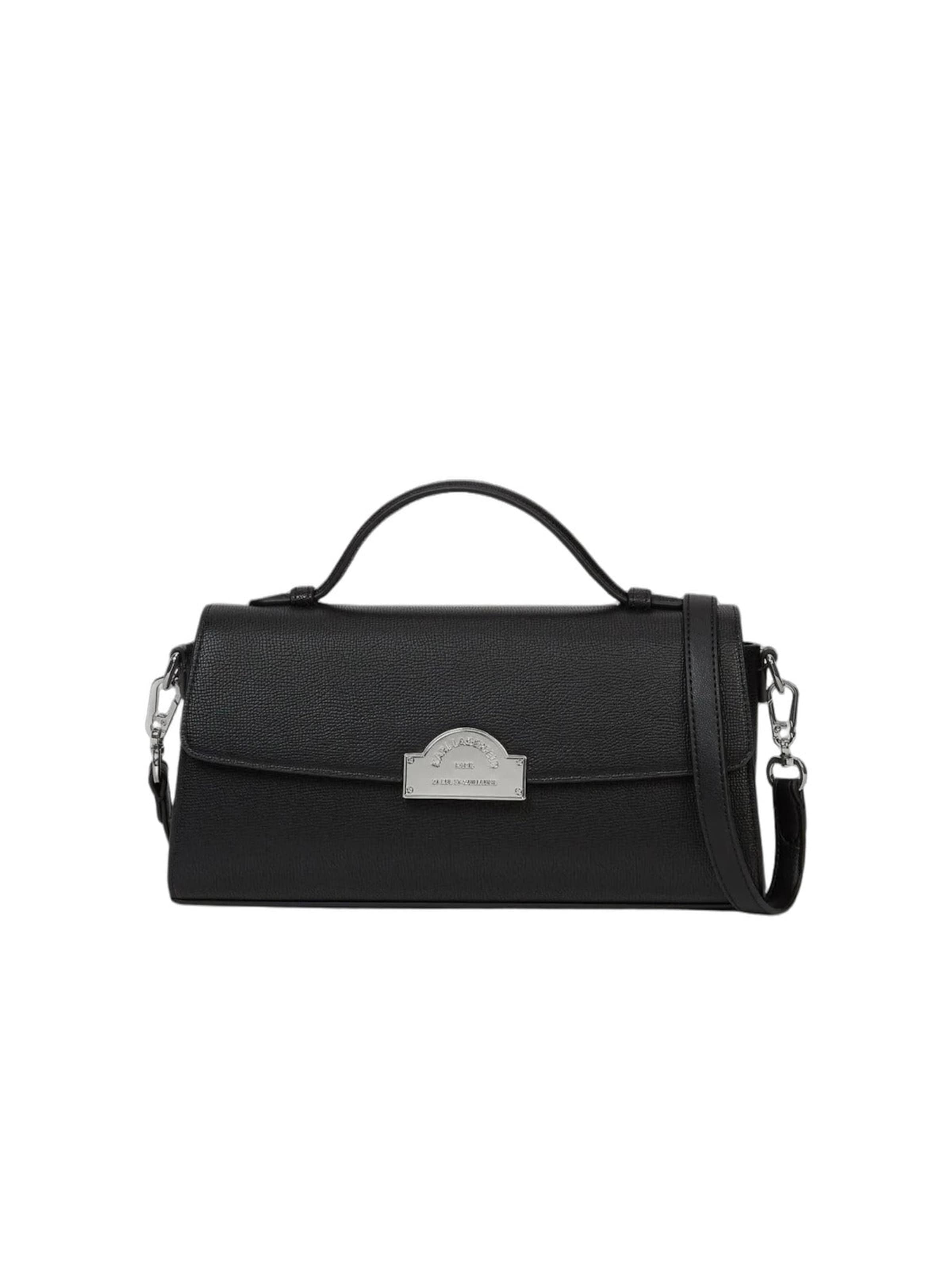 Karl Lagerfeld Ročna torbica 'Karl Lagerfeld Sac Bandoulière Métal Noir' v velikosti One Size  | črna barva, Prikaz izdelka