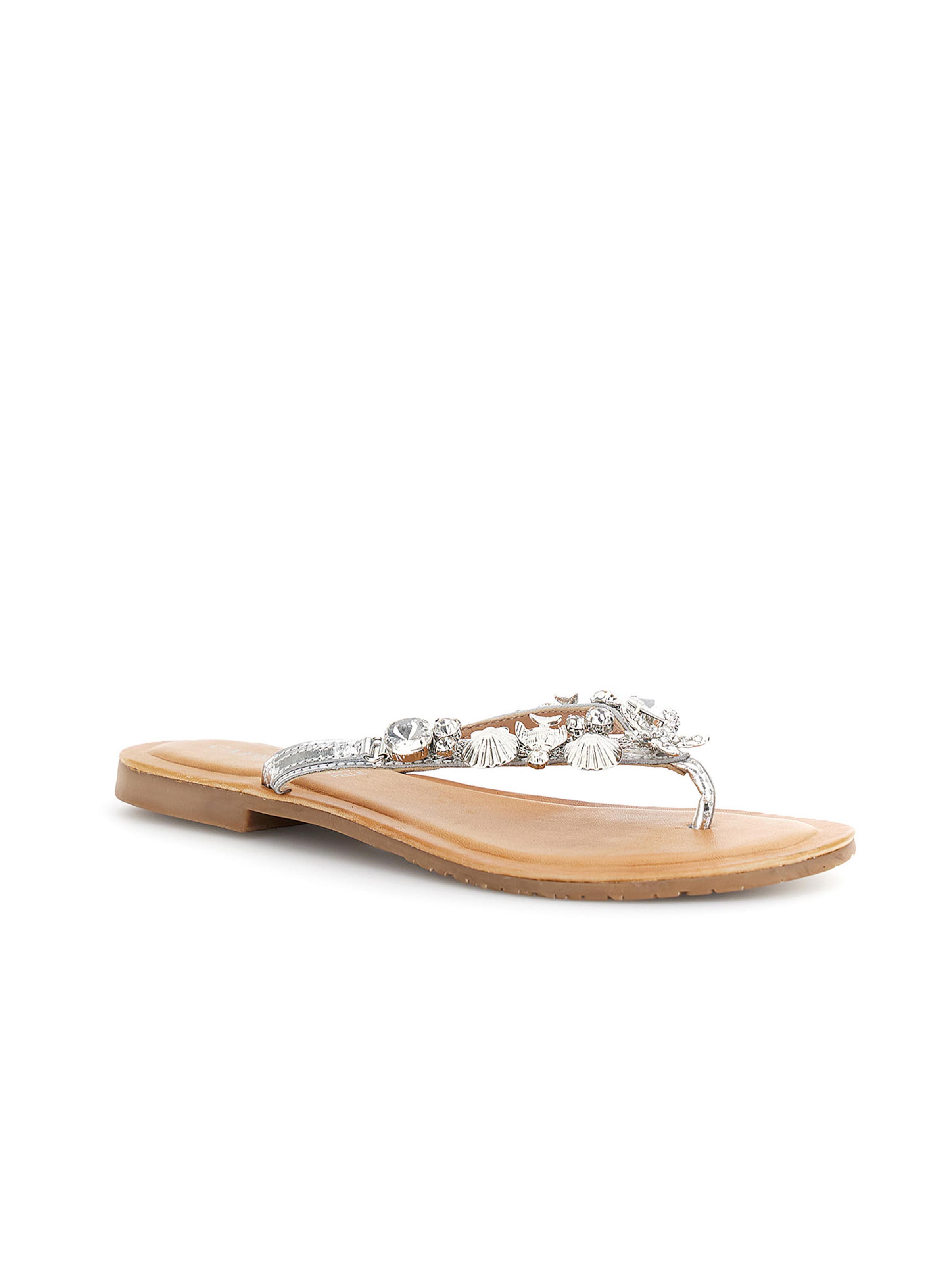 CAFè NOIR T-bar sandals in Silver: front