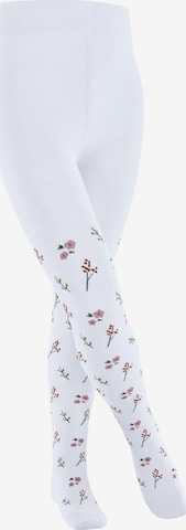 FALKE Tights 'Little Flowers' in White: front