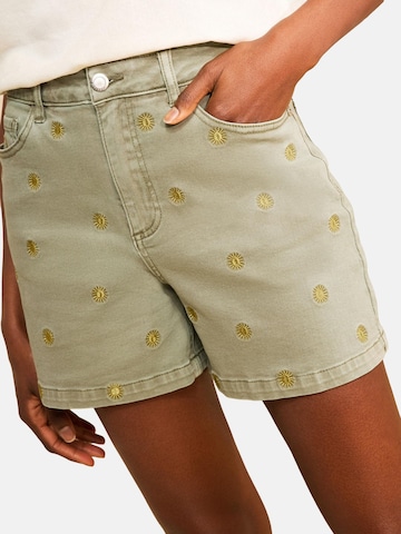 love & roses Regular Jeans in Groen: voorkant