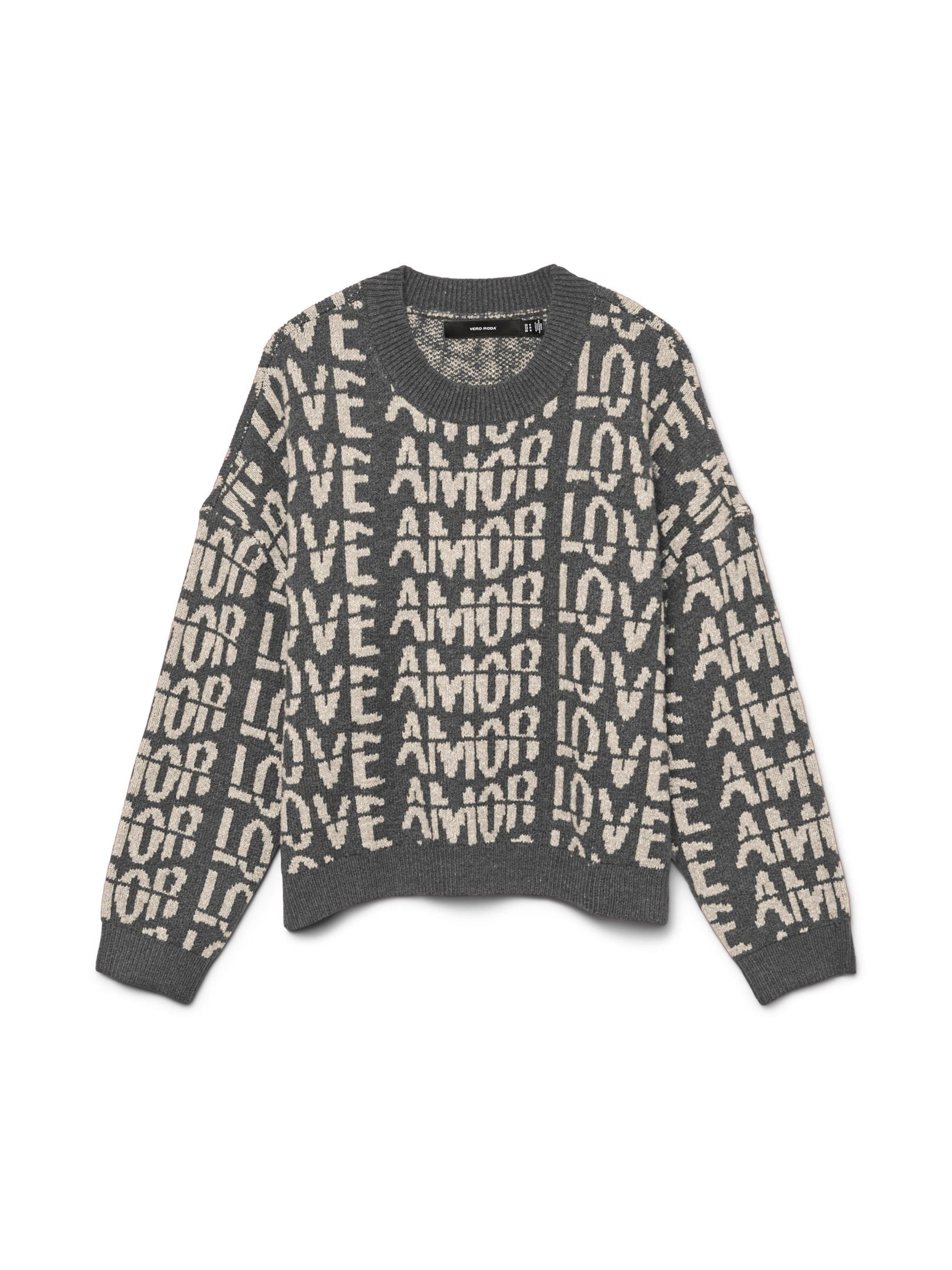 VERO MODA Sweater 'VMLove' in Grey: front