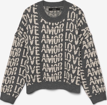 VERO MODA Trui 'VMLove' in Grijs: voorkant