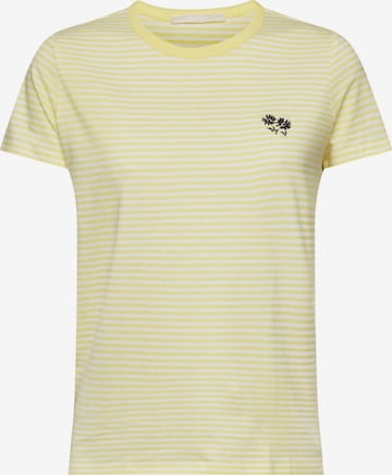 T-shirt ESPRIT en jaune : devant