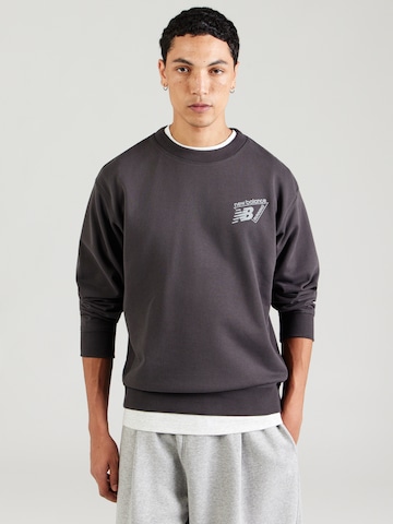 Bluză de molton de la new balance pe negru: față