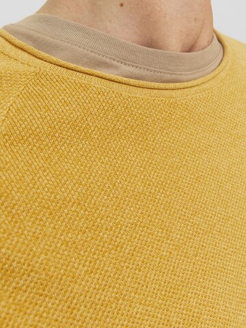 JACK & JONES Regular fit Sweater 'Hill' in Yellow