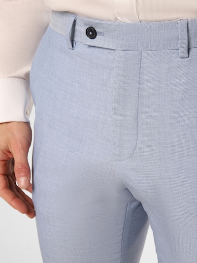 Finshley & Harding London Pantalon 'Hoxdon' in de kleur Duifblauw / Lichtgrijs, Productweergave