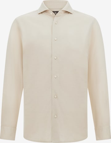 Chemise Boggi Milano en beige : devant