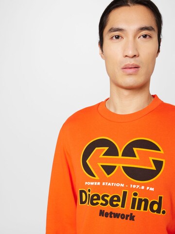 DIESEL Sweatshirt 'GINN' i orange