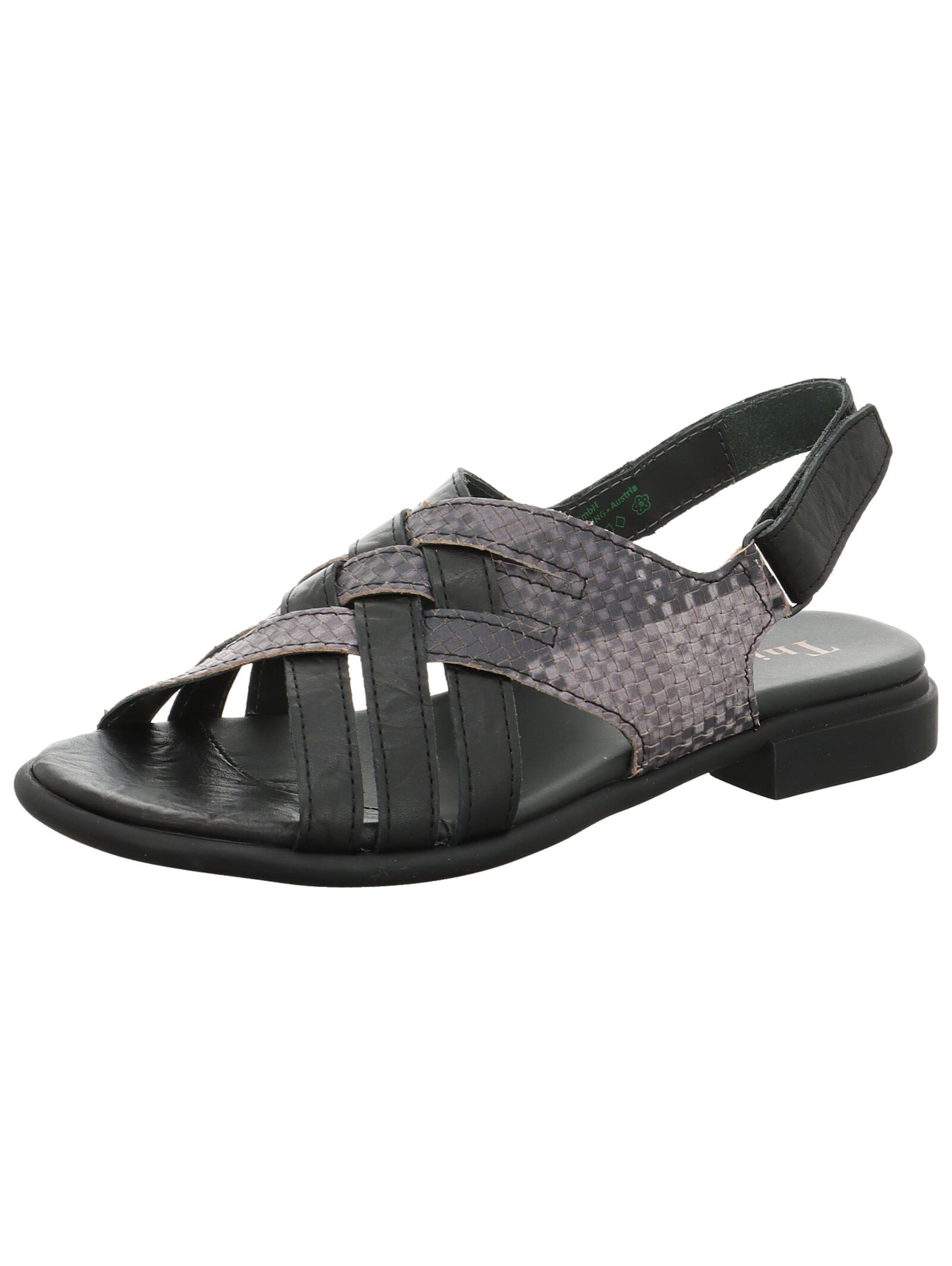 THINK! Sandale in Schwarz: Vorderseite