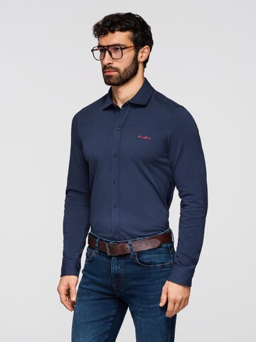 Ombre Regular fit Zakelijk overhemd in Blauw