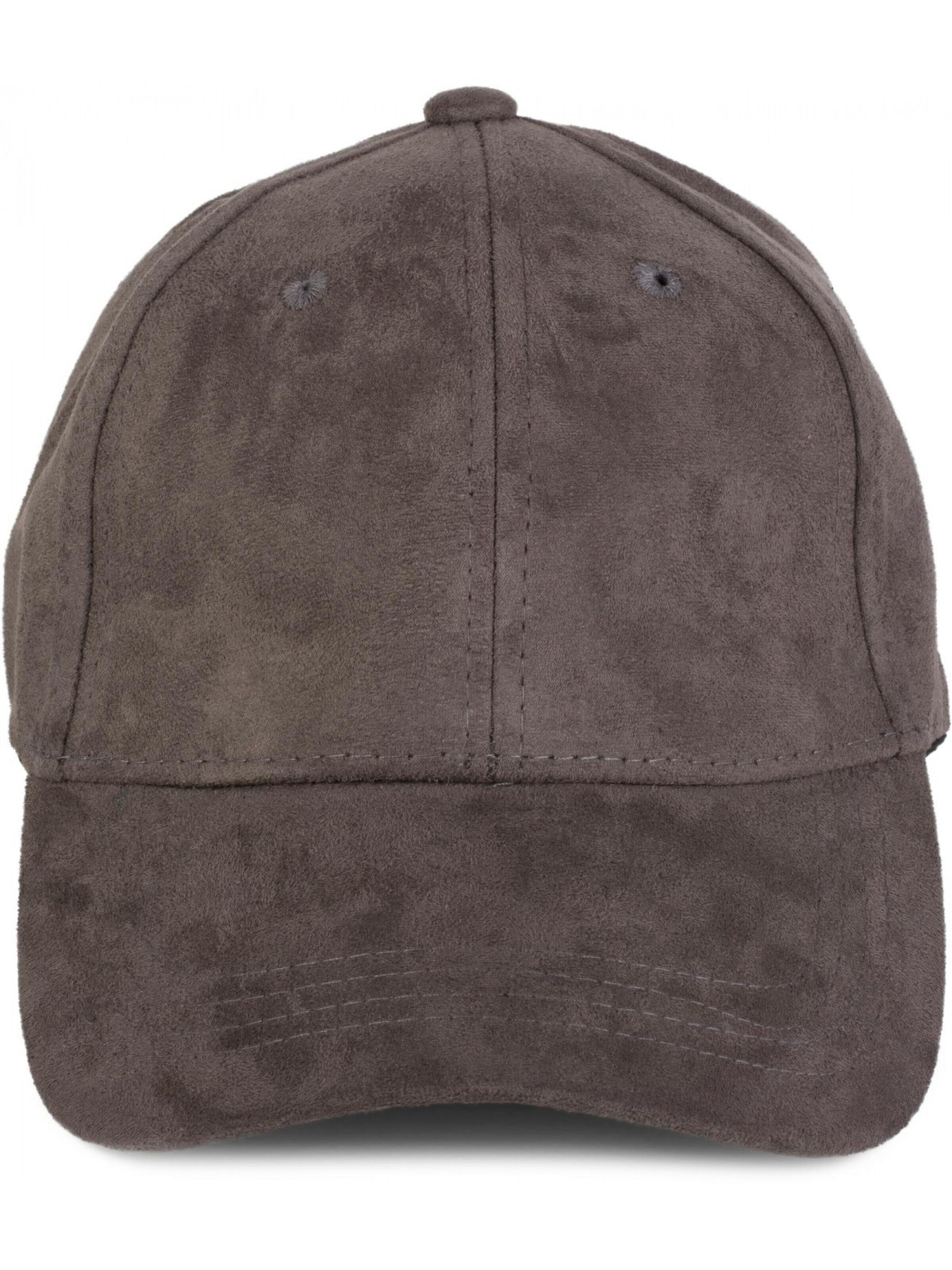 styleBREAKER Cap 'Cap in Wildleder Optik' in Grey