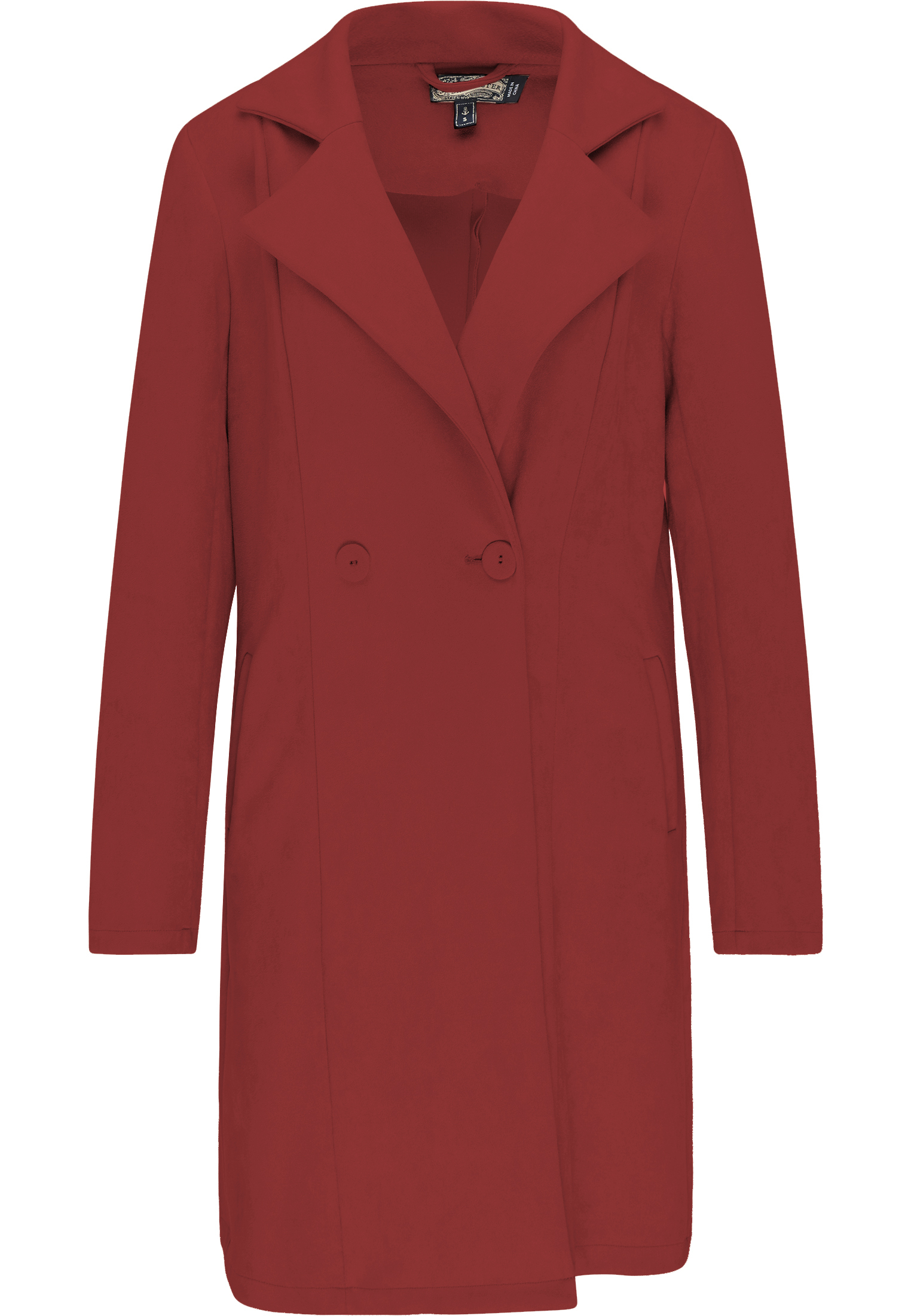 C5JKK Kobiety DreiMaster Vintage Płaszcz przejściowy w kolorze Ciemnoczerwonym 