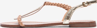 Sandale cu baretă Kazar pe nisipiu / maro / auriu, Vizualizare produs