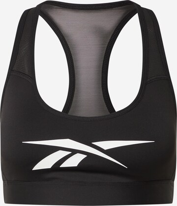 Reggiseno sportivo di Reebok in nero: frontale