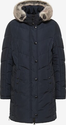 Barbara Lebek Winter Coat in Blue: front